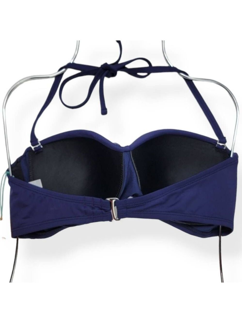 Kona Sol Twisted Front  Oxford Blue Bandeau Medium 8-10 - Picture 3 of 4